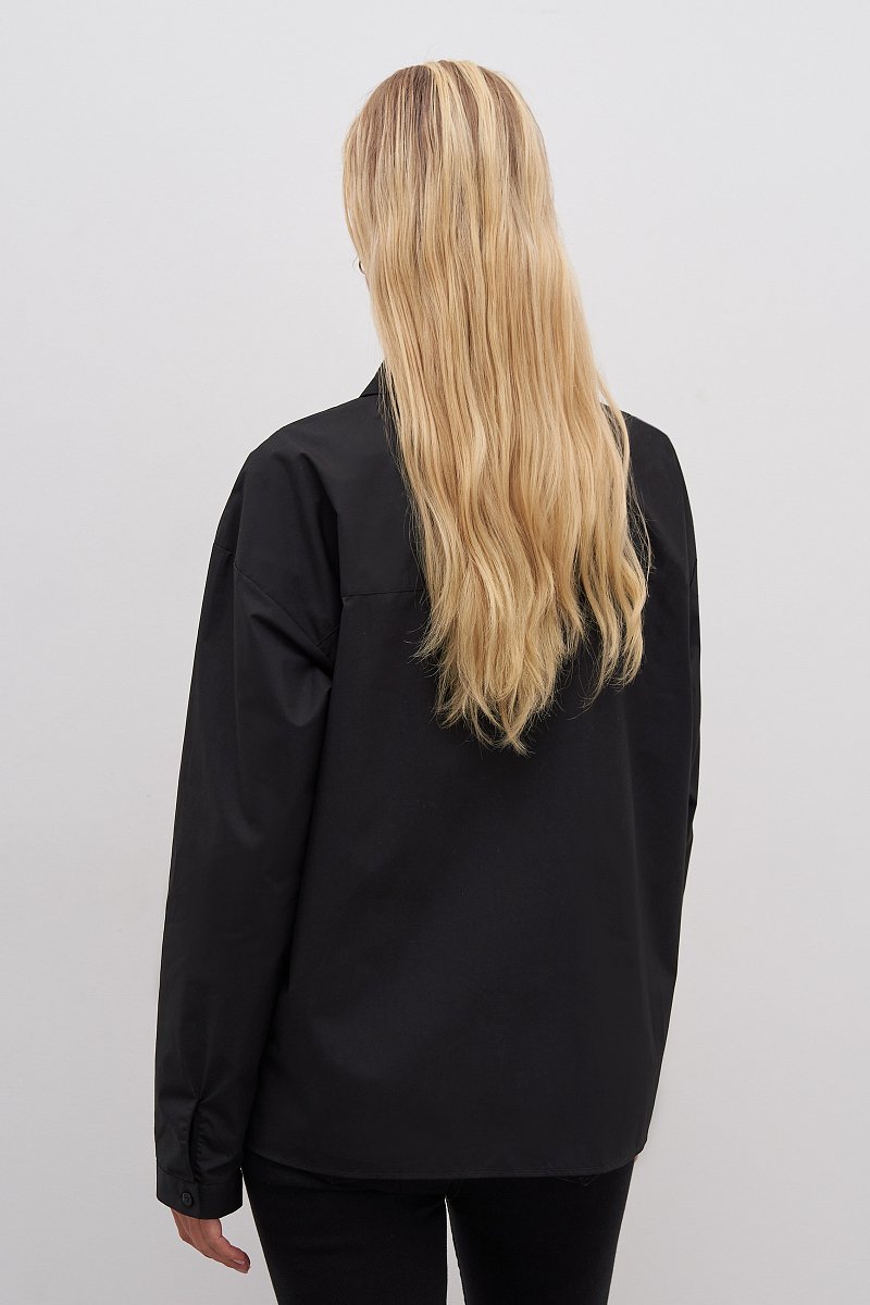 женская рубашка из хлопка с длинным рукавом, Модель FAD110155, Фото №4