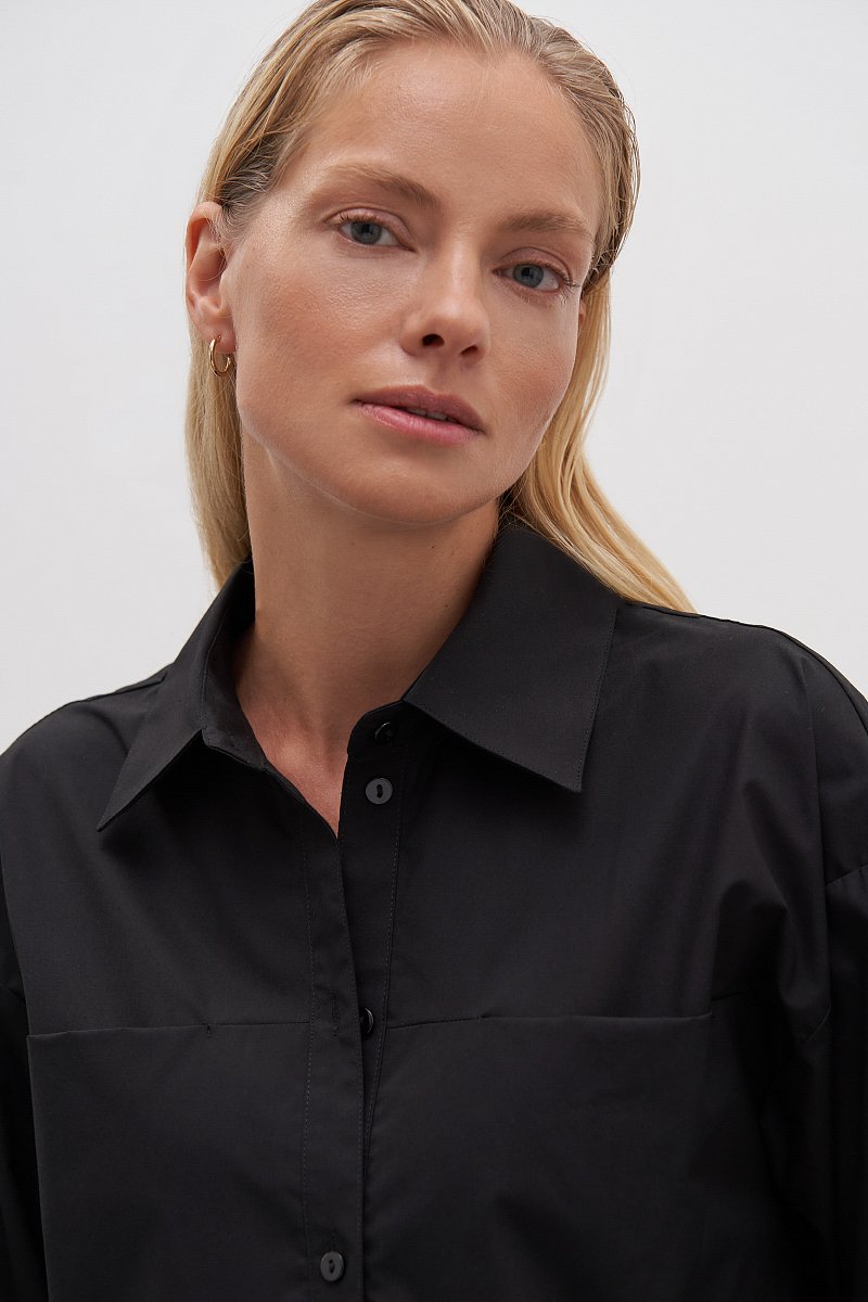 женская рубашка из хлопка с длинным рукавом, Модель FAD110155, Фото №5