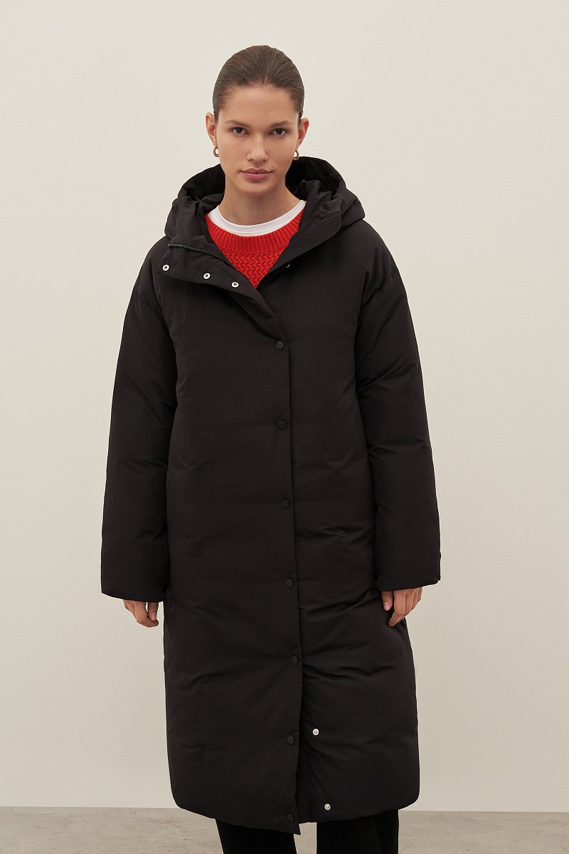 Женское пальто с капюшоном, Модель FAD11015, Фото №1