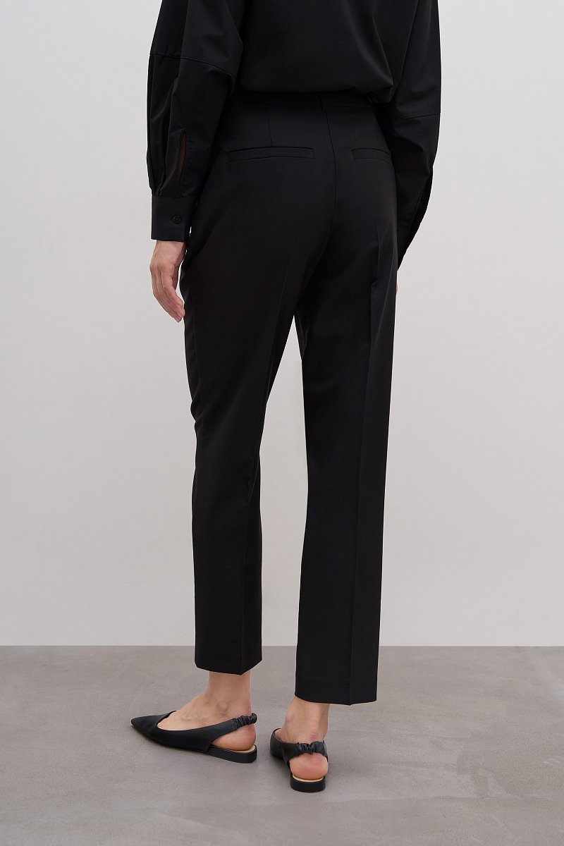 Женские брюки с высокой посадкой из вискозного тви, Модель FAD110167, Фото №4