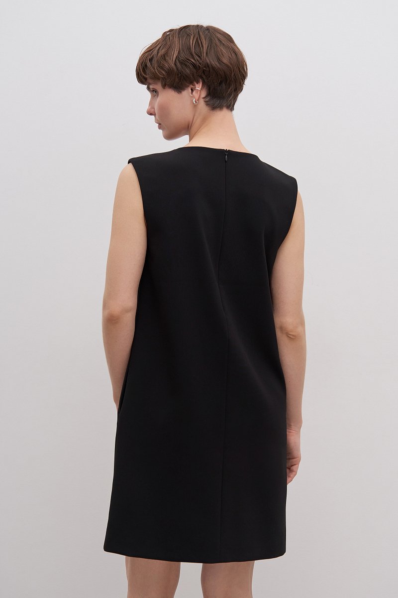 Платье прямого силуэта с округлым воротником, Модель FAD110175, Фото №5