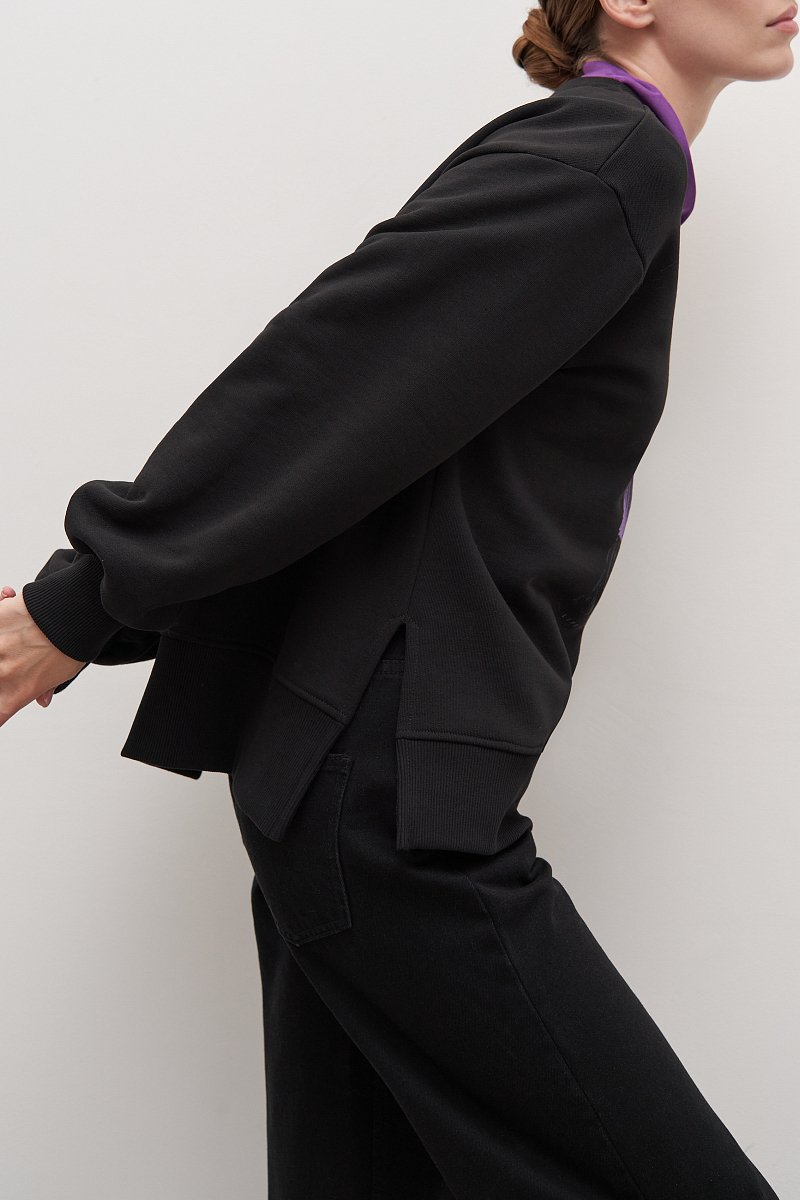 Толстовка свободного силуэта из хлопка, Модель FAD110181, Фото №3