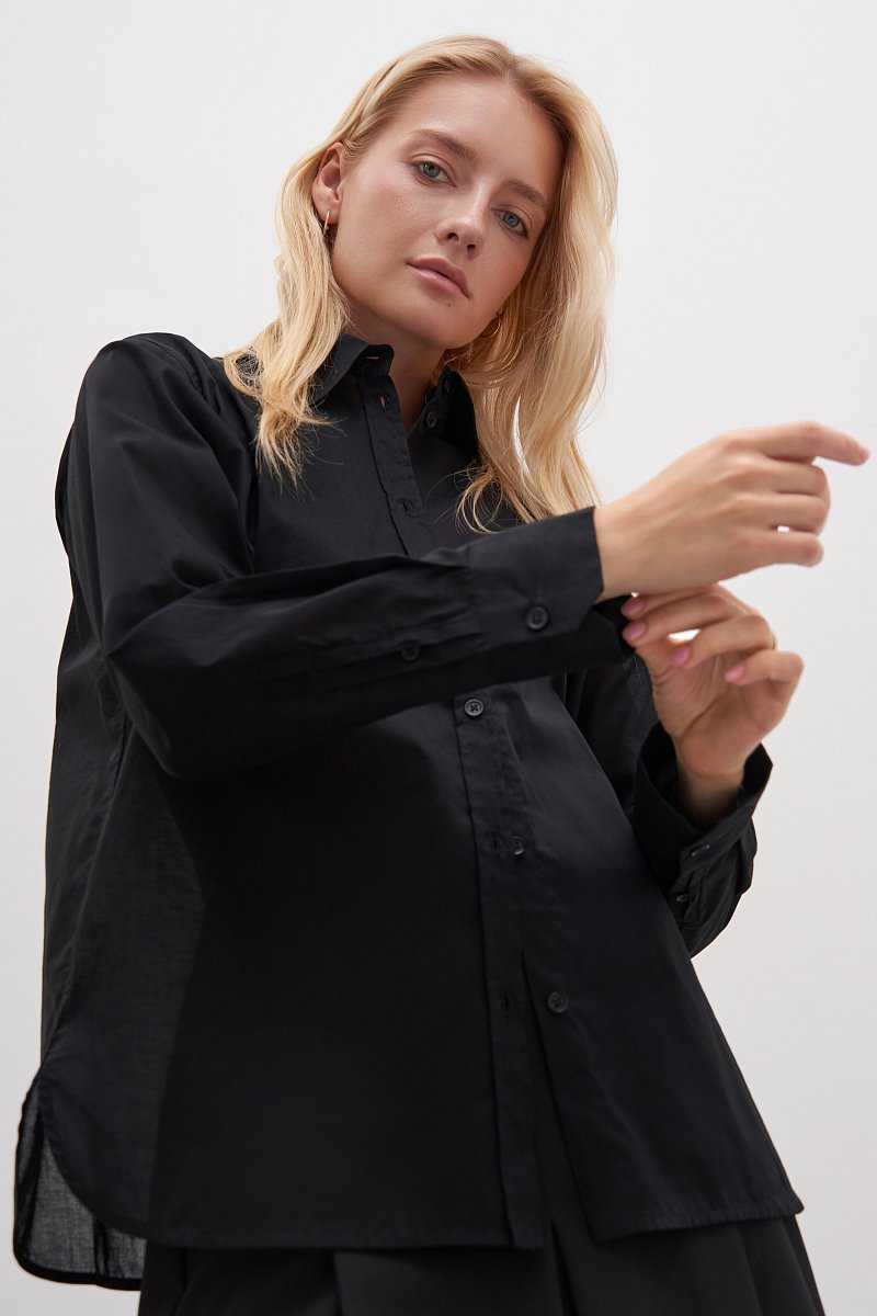 рубашка прямого силуэта с длинным рукавом, Модель FAD110256, Фото №3