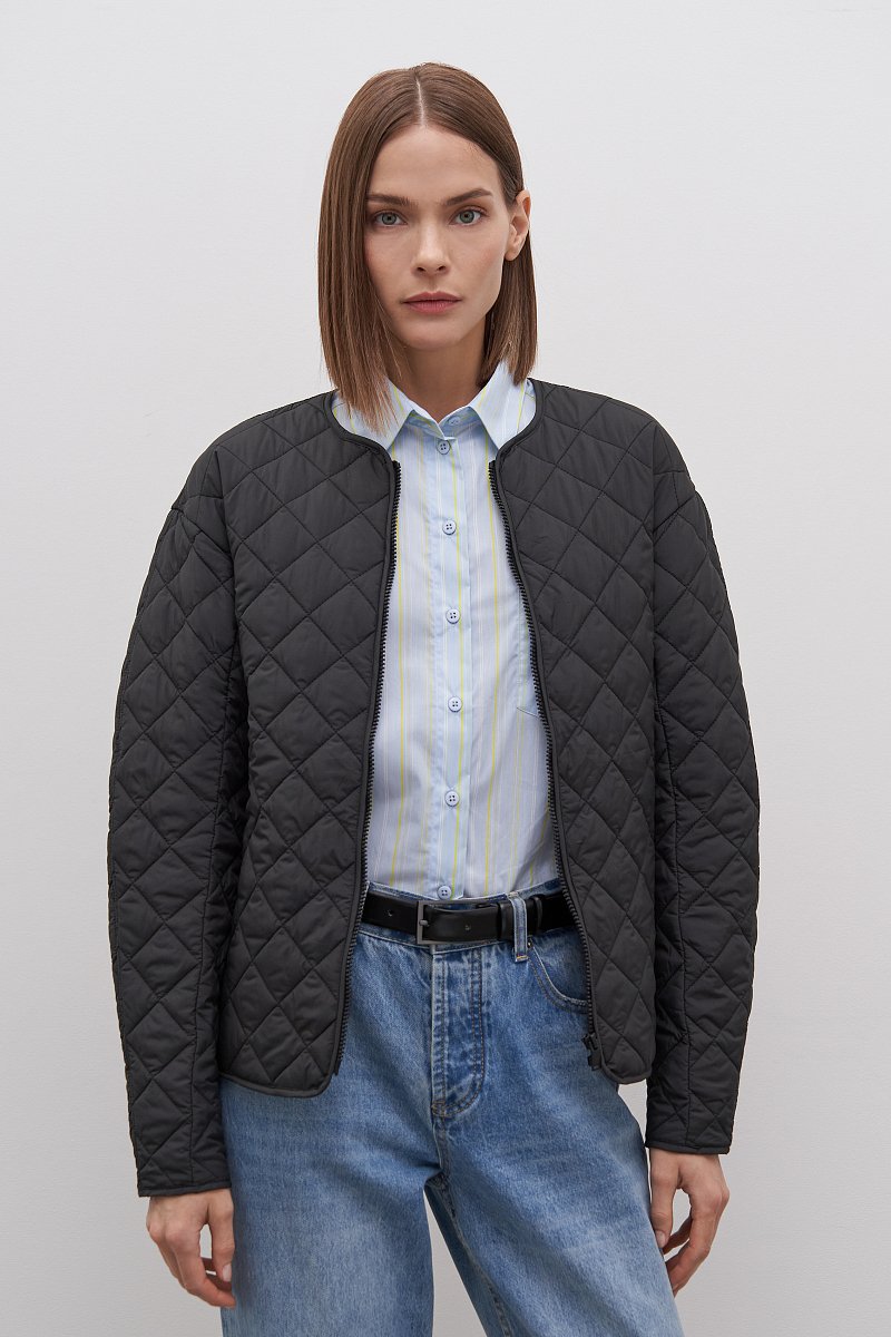 Куртка утепленная с округлым воротником, Модель FAD11028, Фото №1
