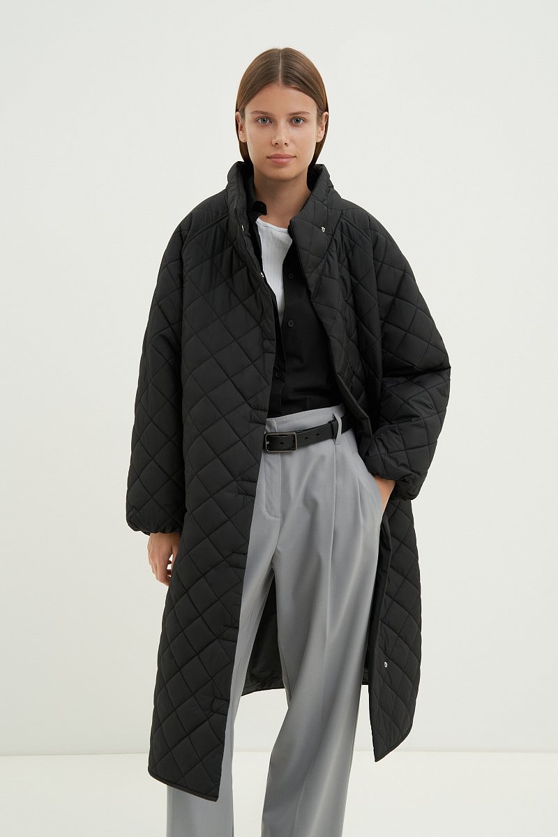 Пальто утепленное с воротником стойкой, Модель FAD11030, Фото №1