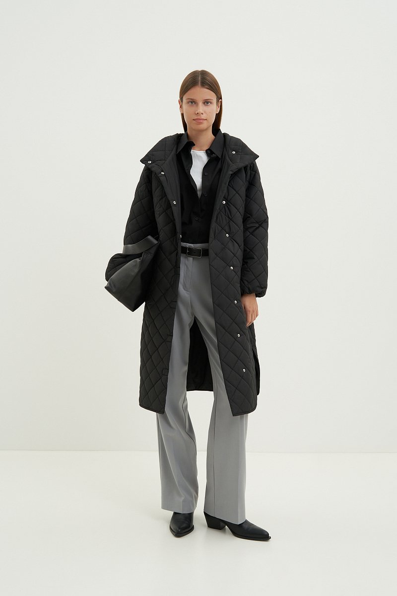 Стеганое женское пальто, Модель FAD11030, Фото №2