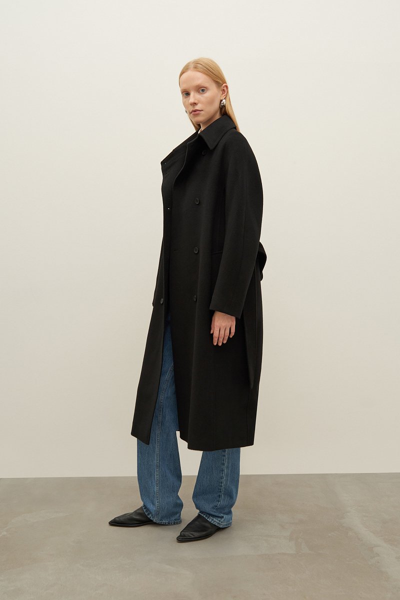 Пальто из шерсти и шелка, Модель FAD11048, Фото №4