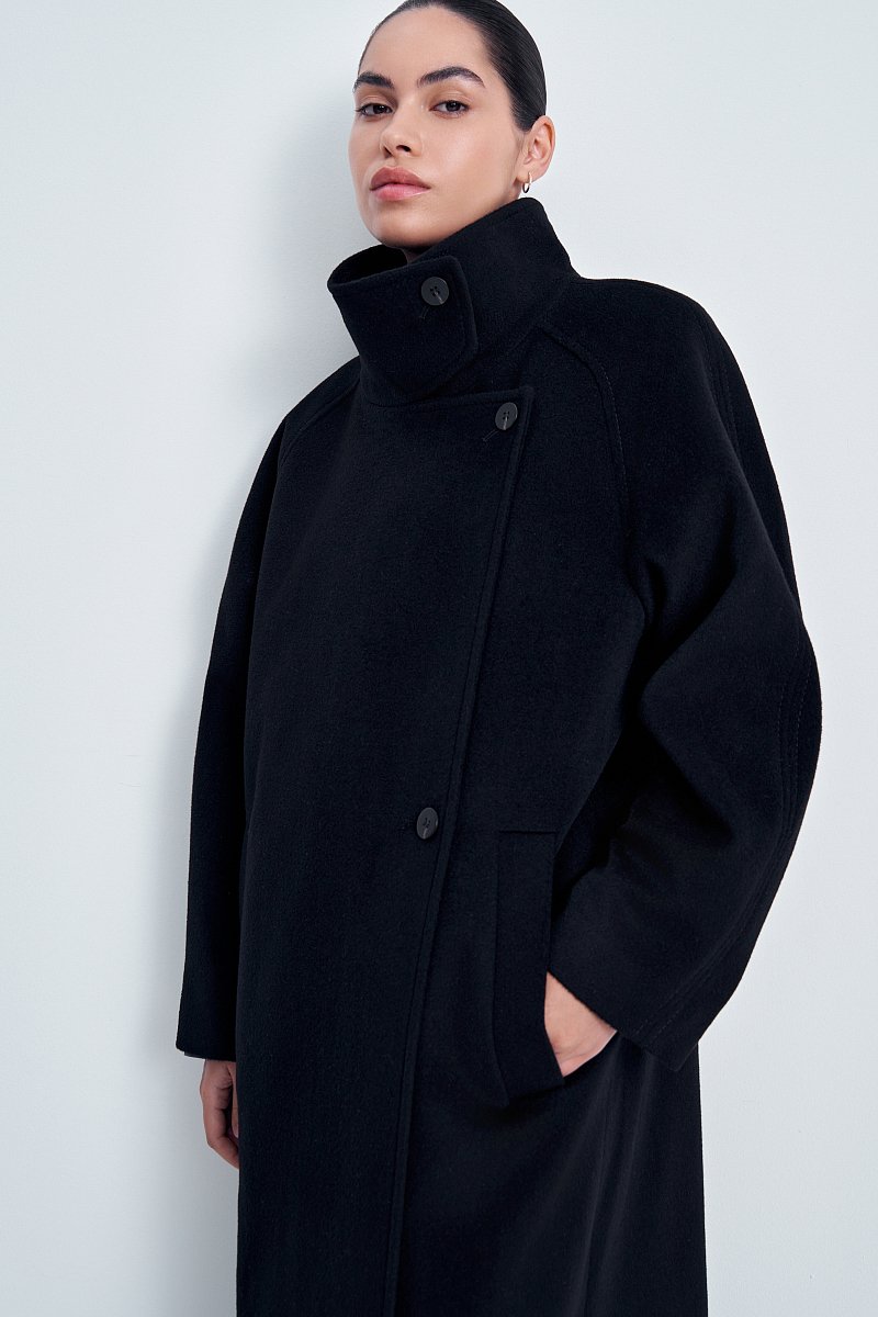 Пальто из шерсти и шелка, Модель FAD11054, Фото №3