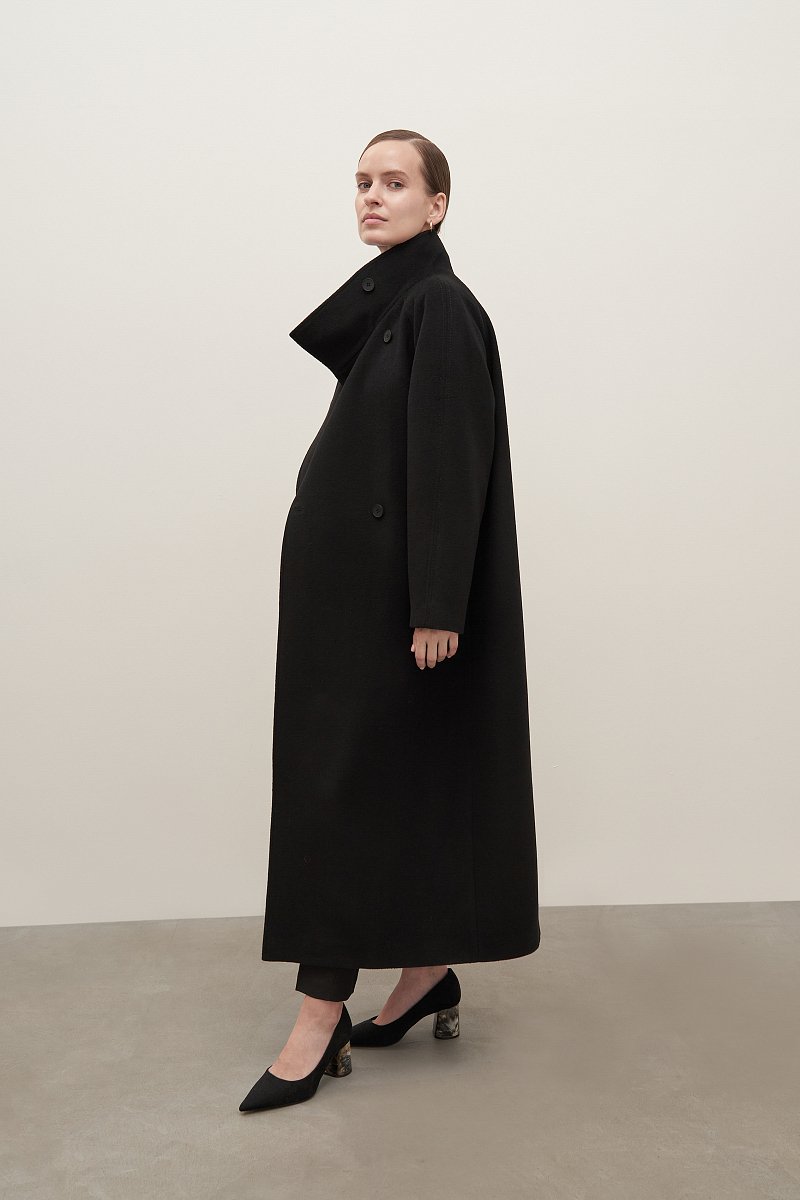 Пальто из шерсти и шелка, Модель FAD11054, Фото №4