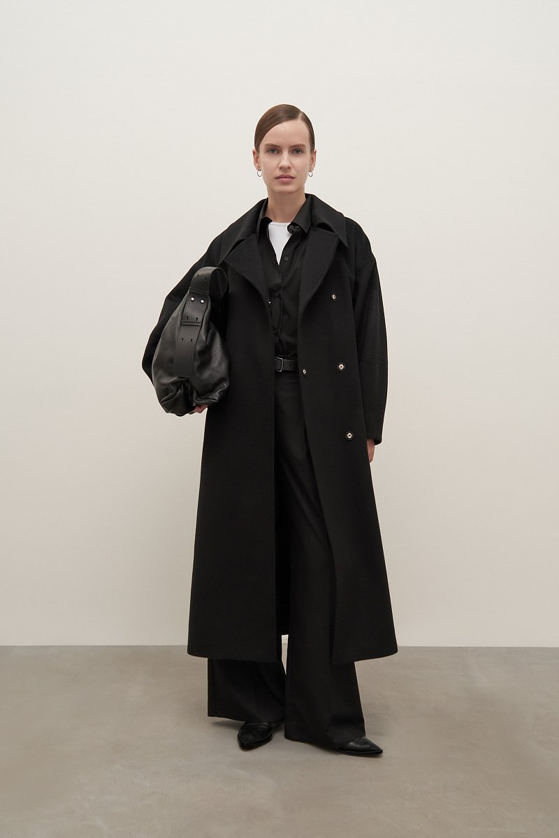 Пальто из шерсти и шелка, Модель FAD11057, Фото №2