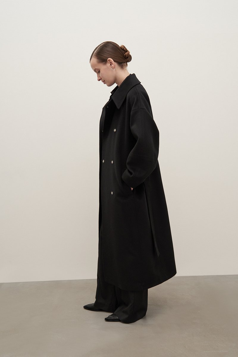 Пальто из шерсти и шелка, Модель FAD11057, Фото №4