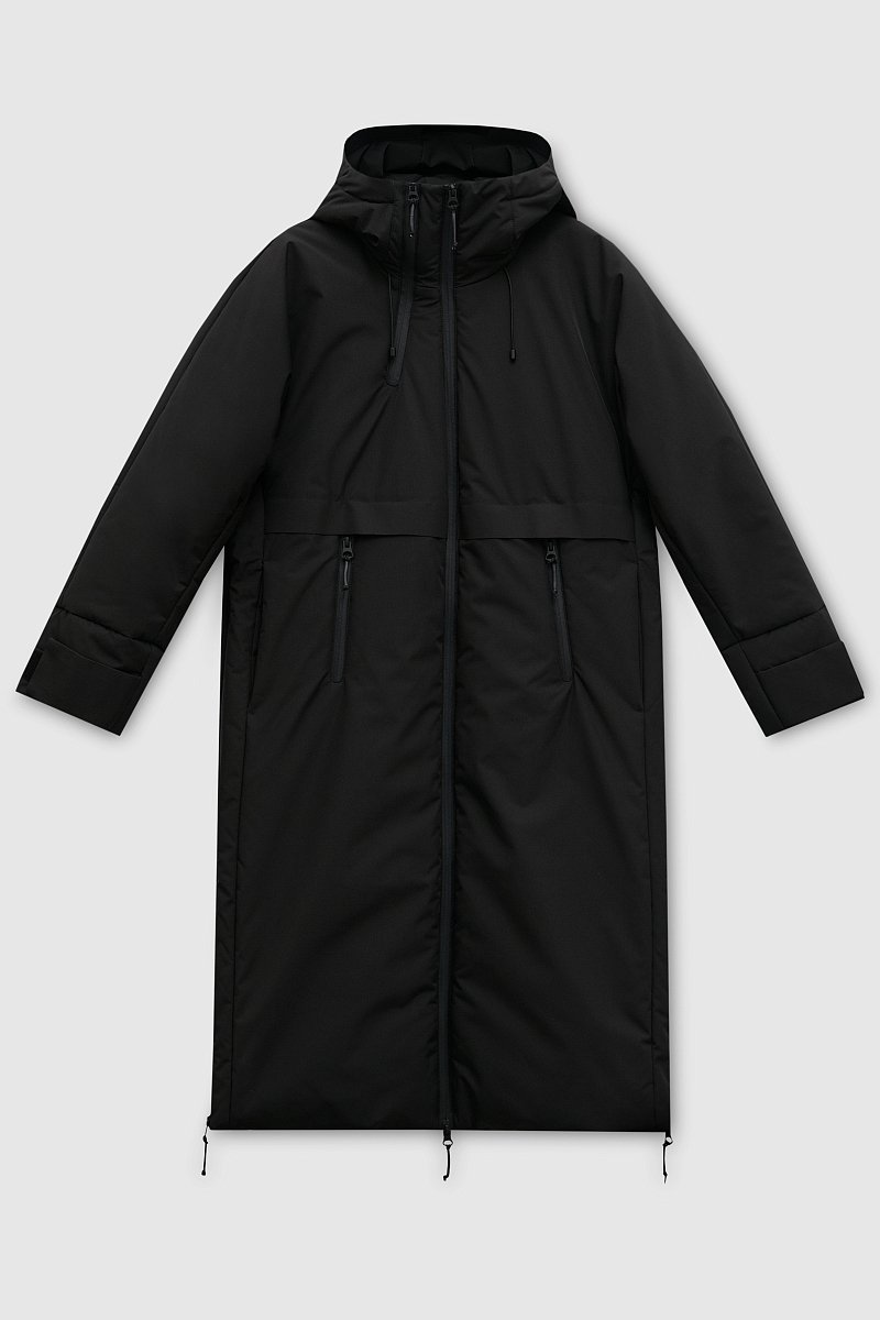 Пальто утепленное с контрастной отделкой, Модель FAD11058, Фото №8