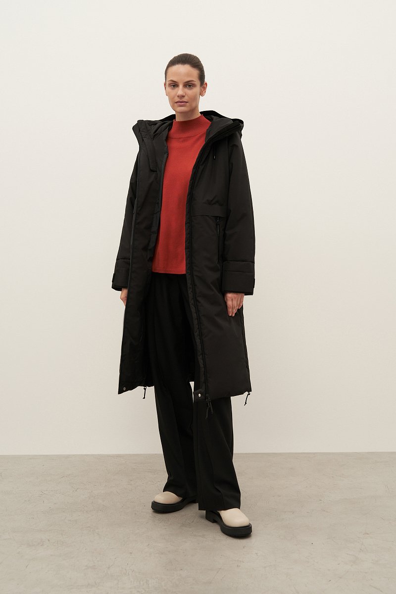 Пальто женское с капюшоном, Модель FAD11058, Фото №2