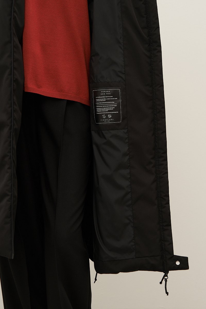 Пальто утепленное с контрастной отделкой, Модель FAD11058, Фото №6
