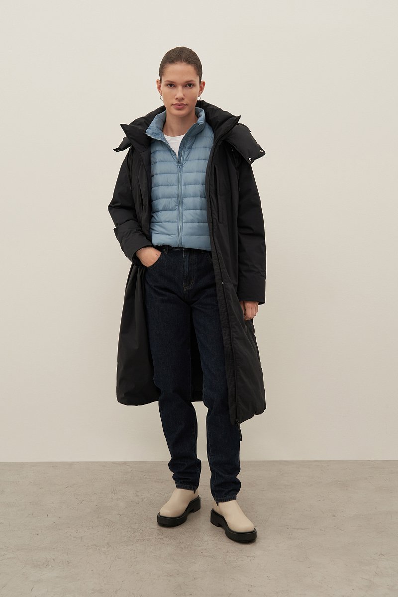 Пуховое пальто из хлопка с капюшоном, Модель FAD11070, Фото №2