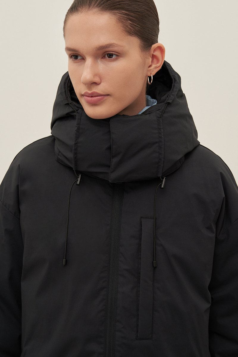 Пуховое пальто из хлопка с капюшоном, Модель FAD11070, Фото №6