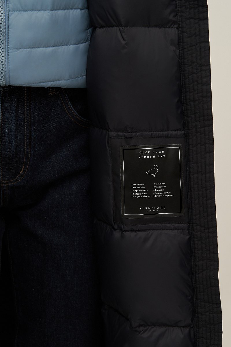Пуховое пальто из хлопка с капюшоном, Модель FAD11070, Фото №5
