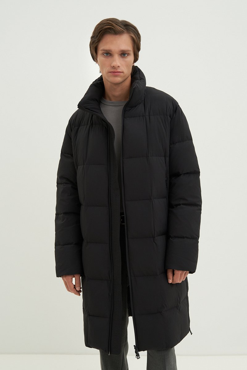 Пуховое мужское пальто, Модель FAD21009, Фото №1