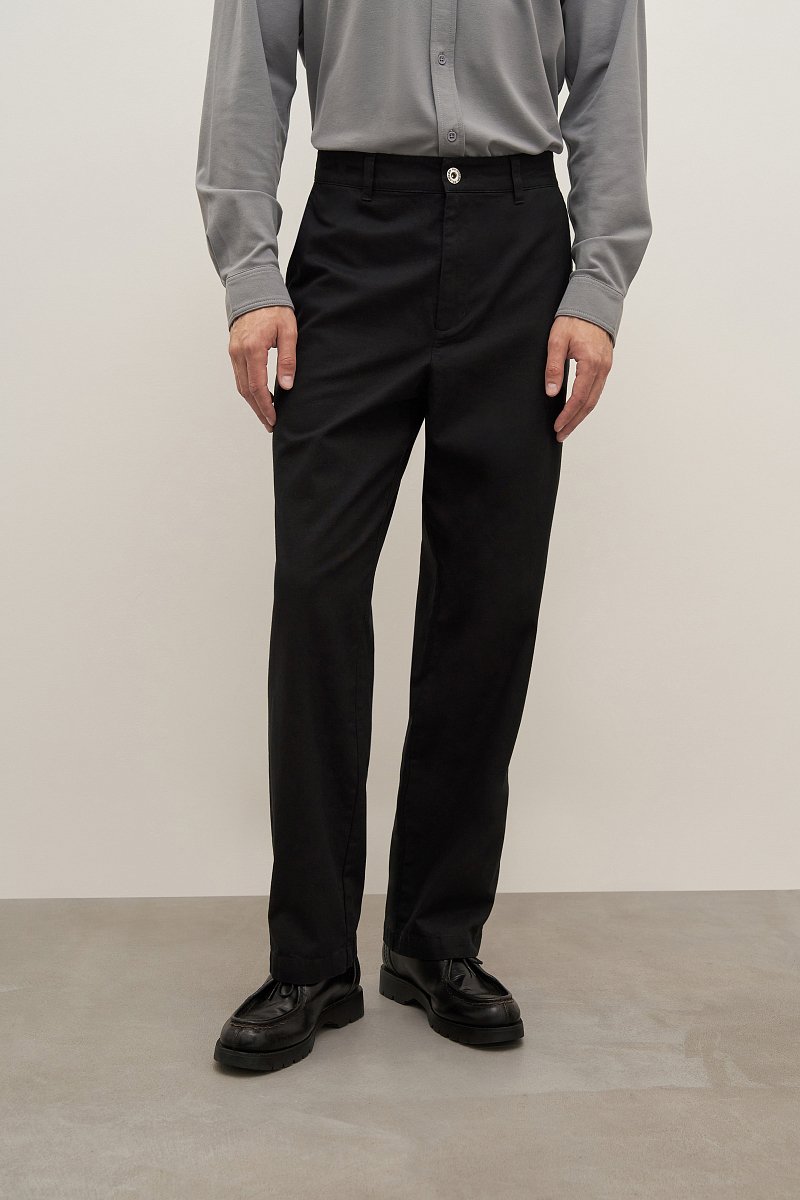 Хлопковые мужские брюки со средней посадкой, Модель FAD210104, Фото №3