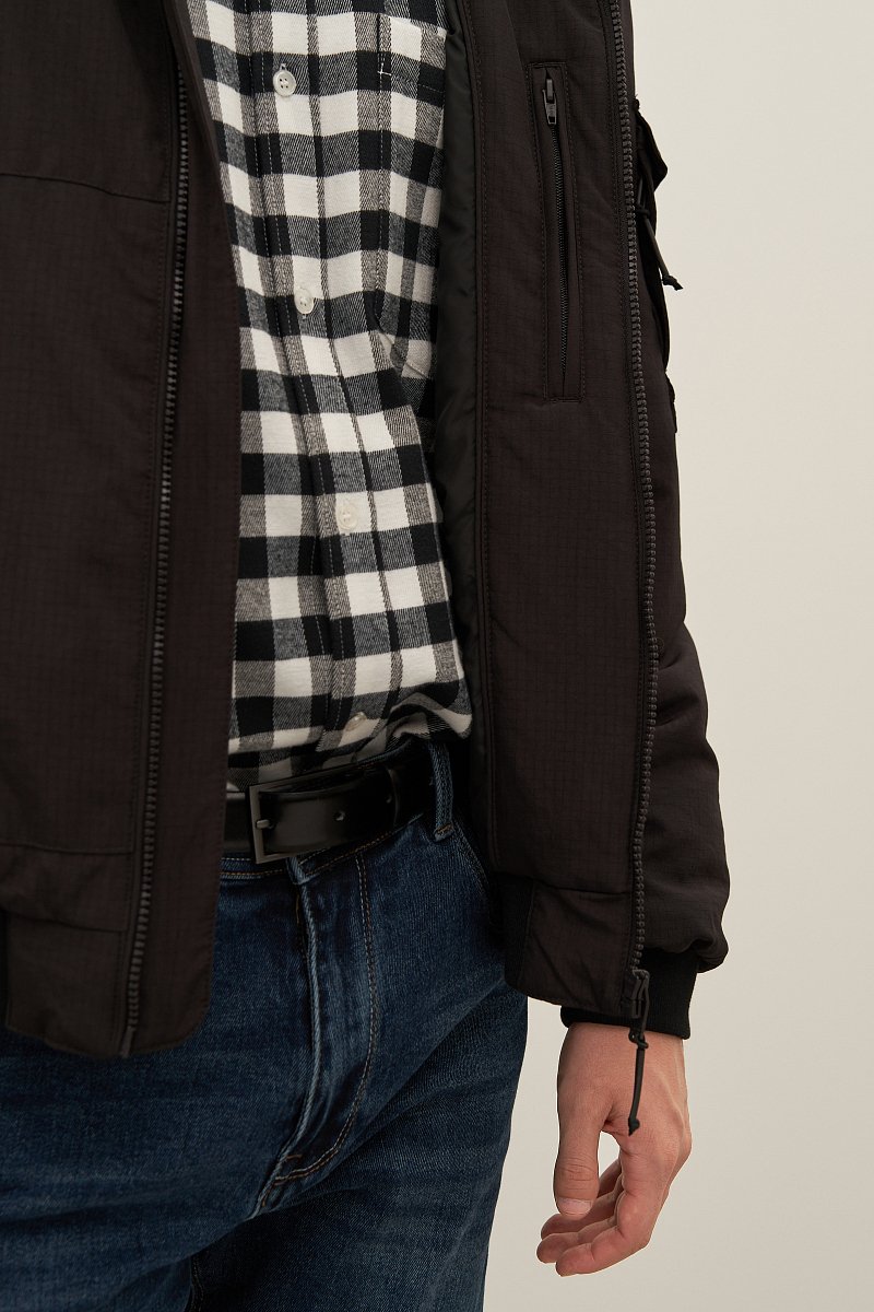 Куртка-бомбер утепленная с эластичным поясом, Модель FAD21022, Фото №6