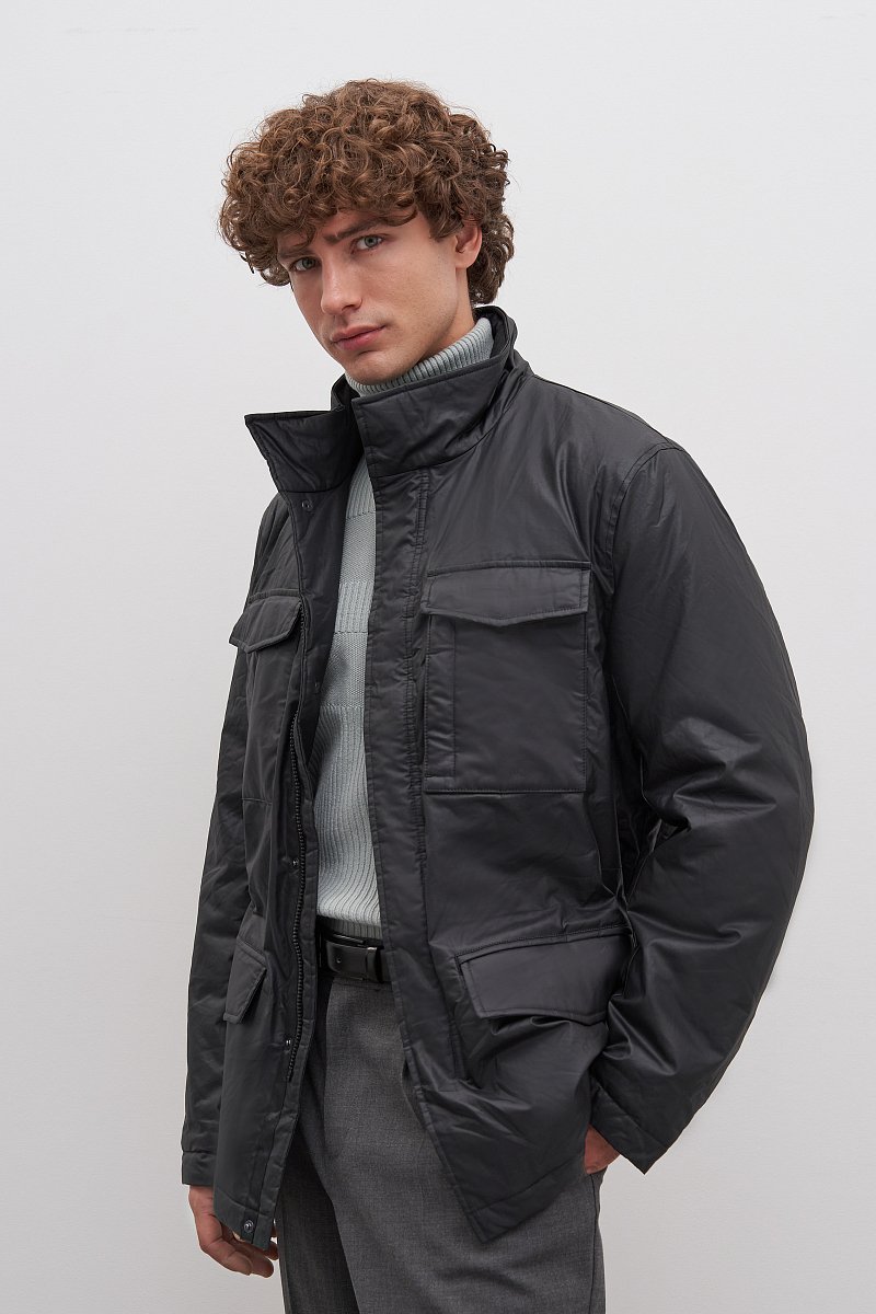 Куртка утепленная с воротником стойкой, Модель FAD21043, Фото №4