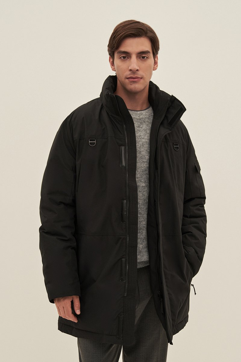 Пальто утепленное с воротником стойкой, Модель FAD21055, Фото №1
