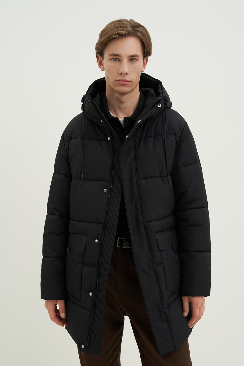Мужское пальто с капюшоном, Модель FAD21069, Фото №1