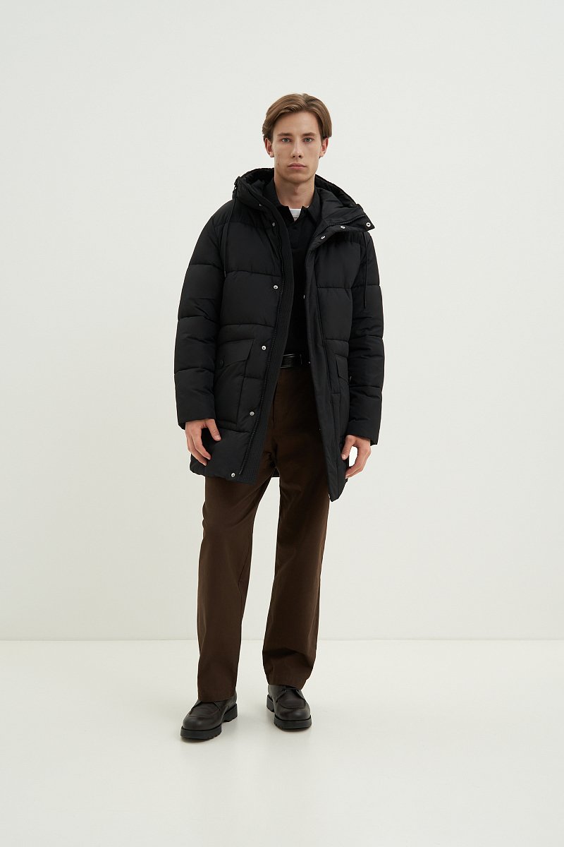 Мужское пальто с капюшоном, Модель FAD21069, Фото №2