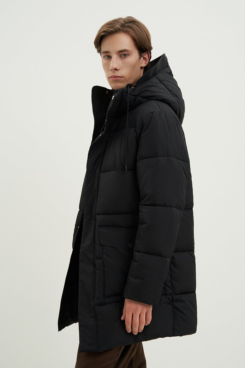 Мужское пальто с капюшоном, Модель FAD21069, Фото №3