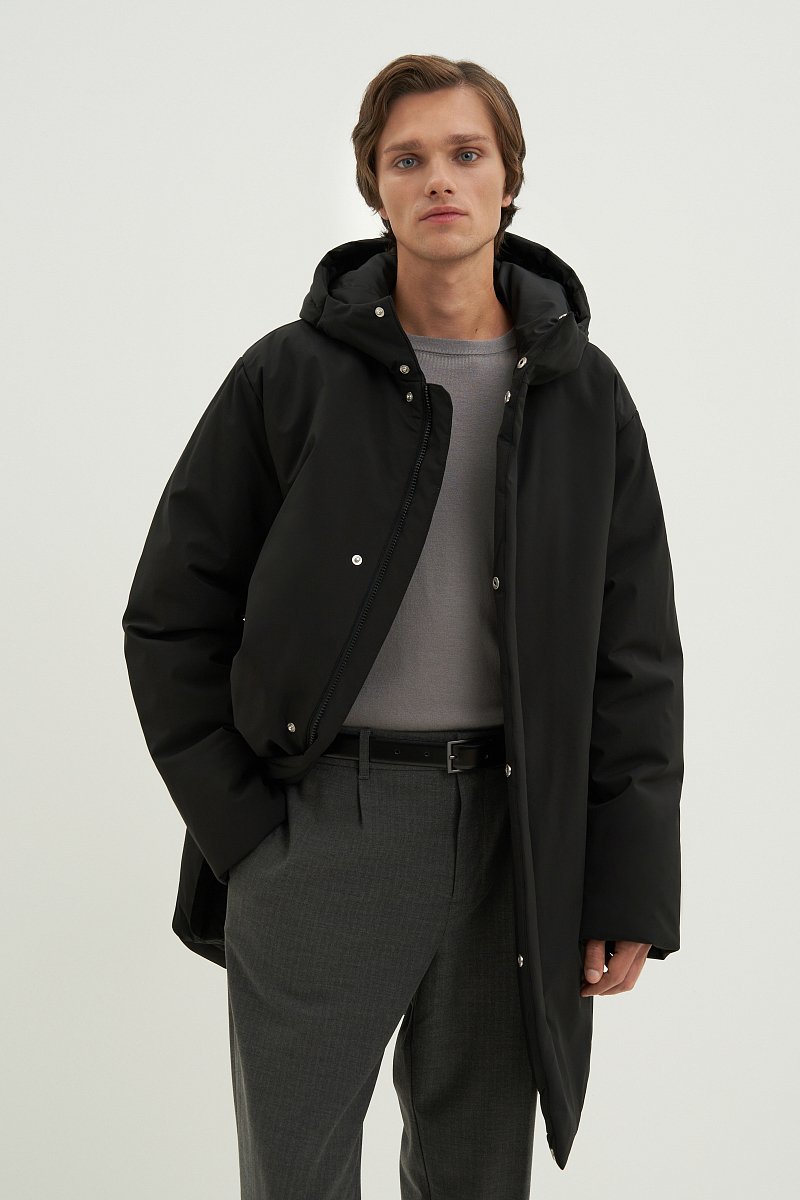Мужское пальто с капюшоном, Модель FAD21071, Фото №1