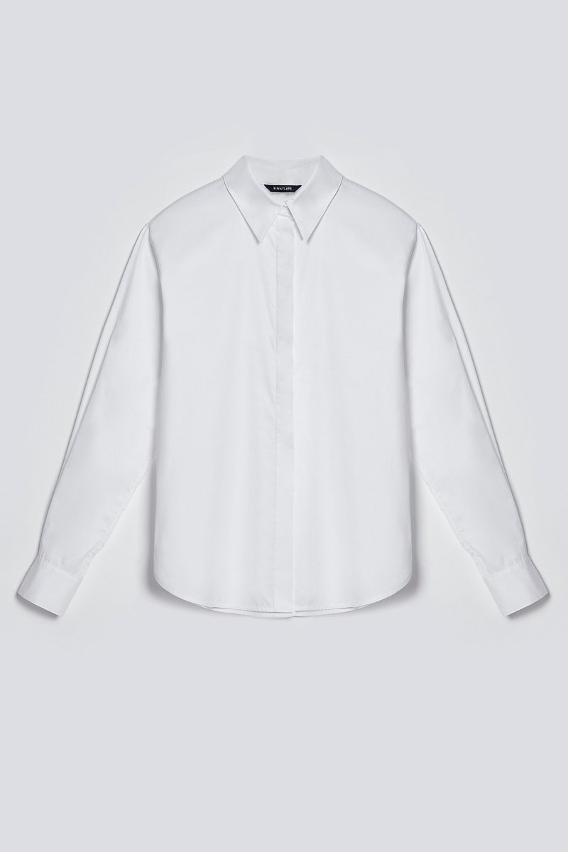 Рубашка из хлопка с отложным воротником, Модель FAD110219, Фото №8