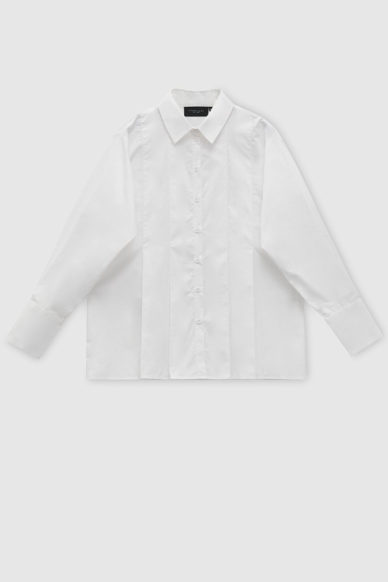 Рубашка из хлопка со складками, Модель FAD110246, Фото №8