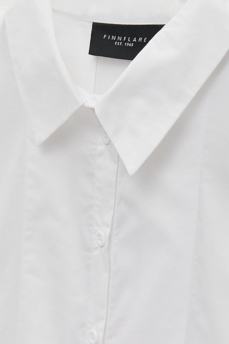 Рубашка из хлопка со складками, Модель FAD110246, Фото №7