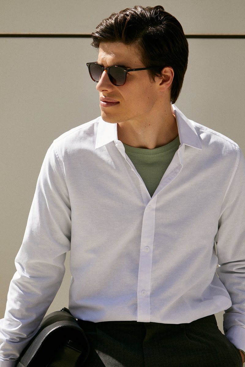 Мужская рубашка с длинным рукавом, Модель FAD210112, Фото №1