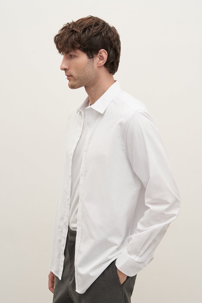 Рубашка из хлопка с отложным воротником, Модель FAD210112, Фото №5