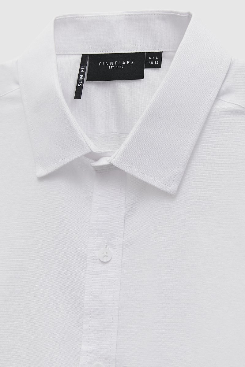 Рубашка из хлопка с отложным воротником, Модель FAD210112, Фото №7
