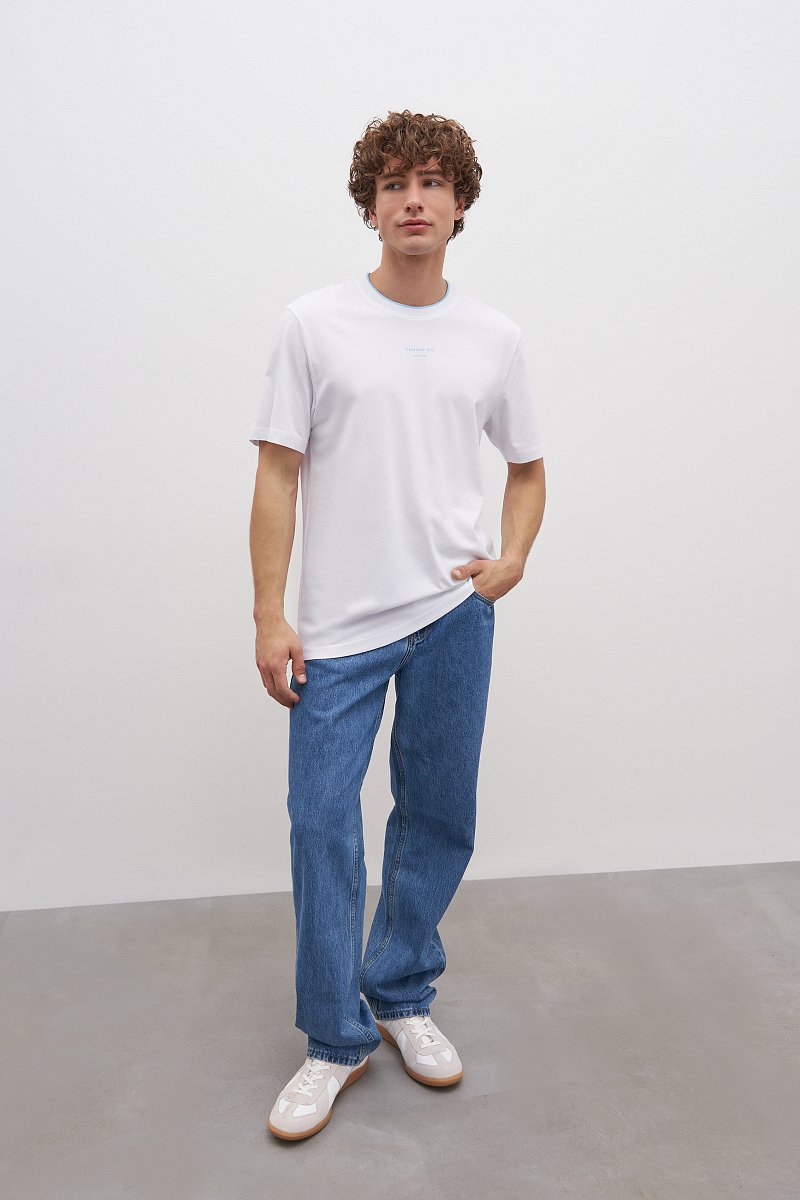 Мужская футболка из хлопка, Модель FAD21091-1P, Фото №2