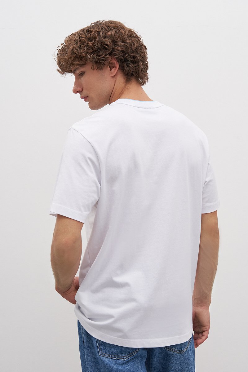 Мужская футболка из хлопка, Модель FAD21091-1P, Фото №4