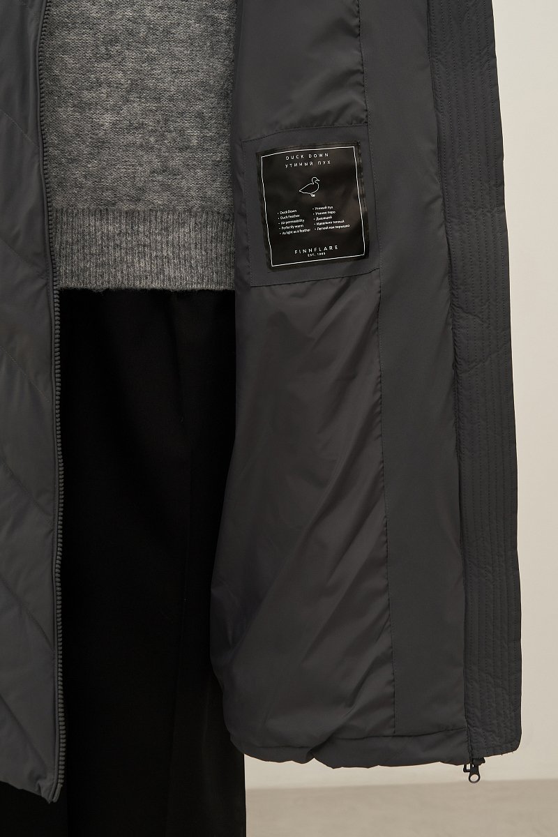 Пальто с утиным пухом силуэта трапеция, Модель FAD110101, Фото №6