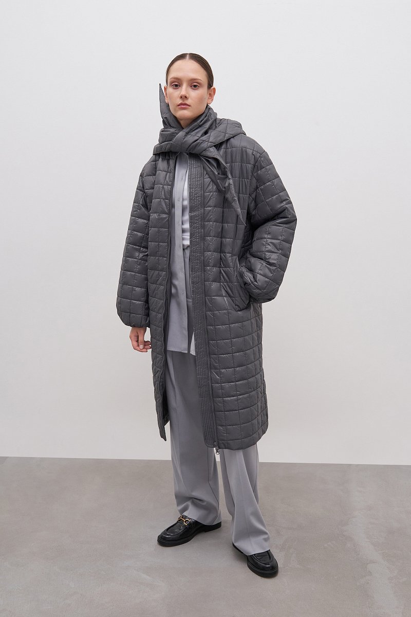 Пальто утепленное с воротником стойкой, Модель FAD11013, Фото №2