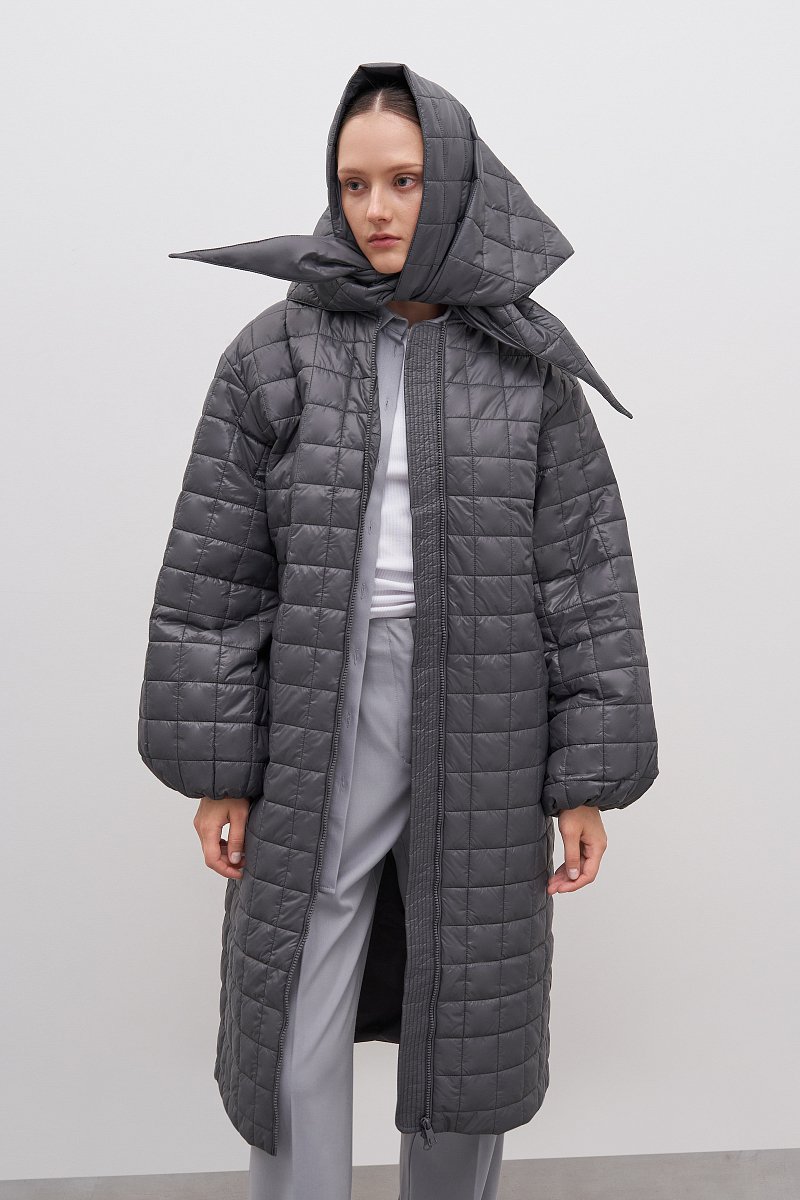 Пальто утепленное с воротником стойкой, Модель FAD11013, Фото №3