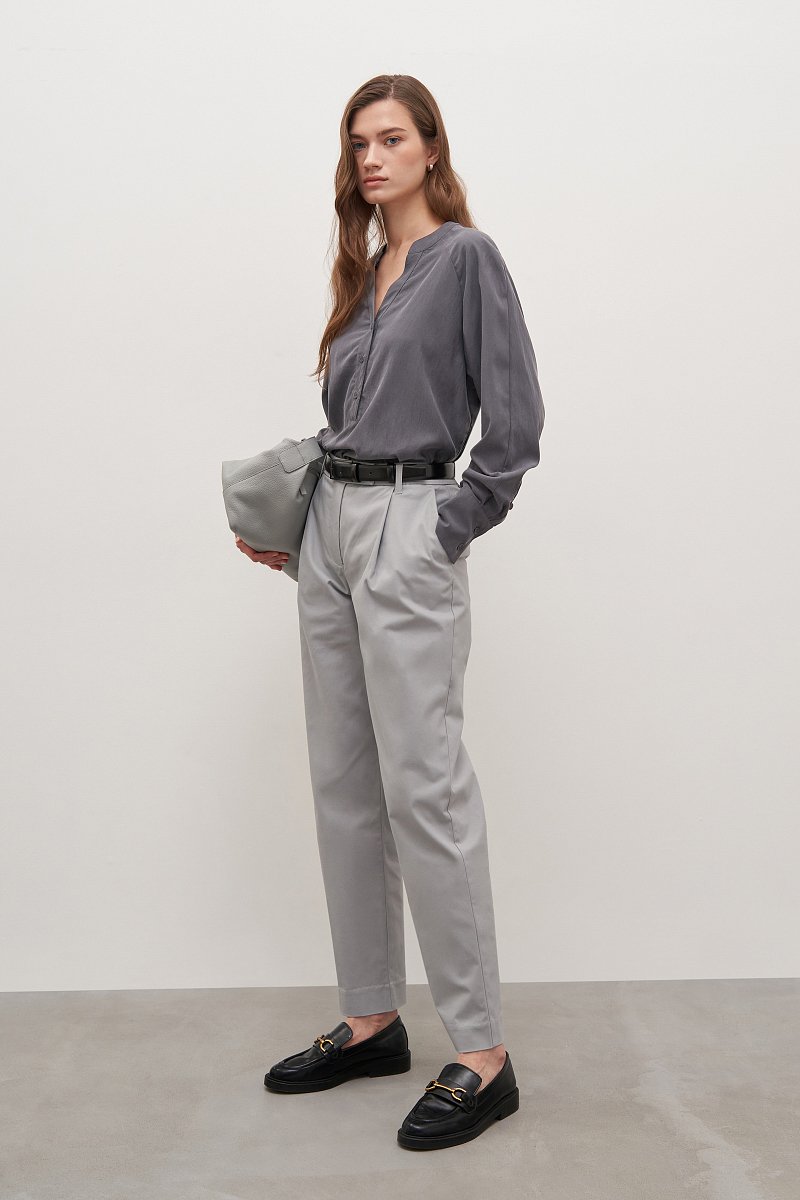 Женская рубашка с воротником-стойкой, Модель FAD110242R, Фото №2