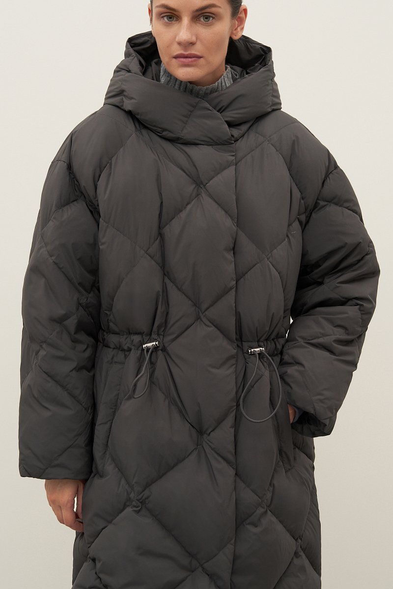 Пуховое пальто из водонепроницаемой ткани, Модель FAD11031, Фото №3