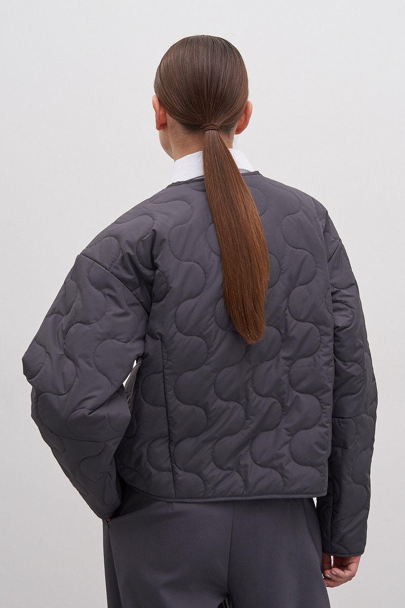 Куртка утепленная с V-образным вырезом, Модель FAD11042, Фото №5