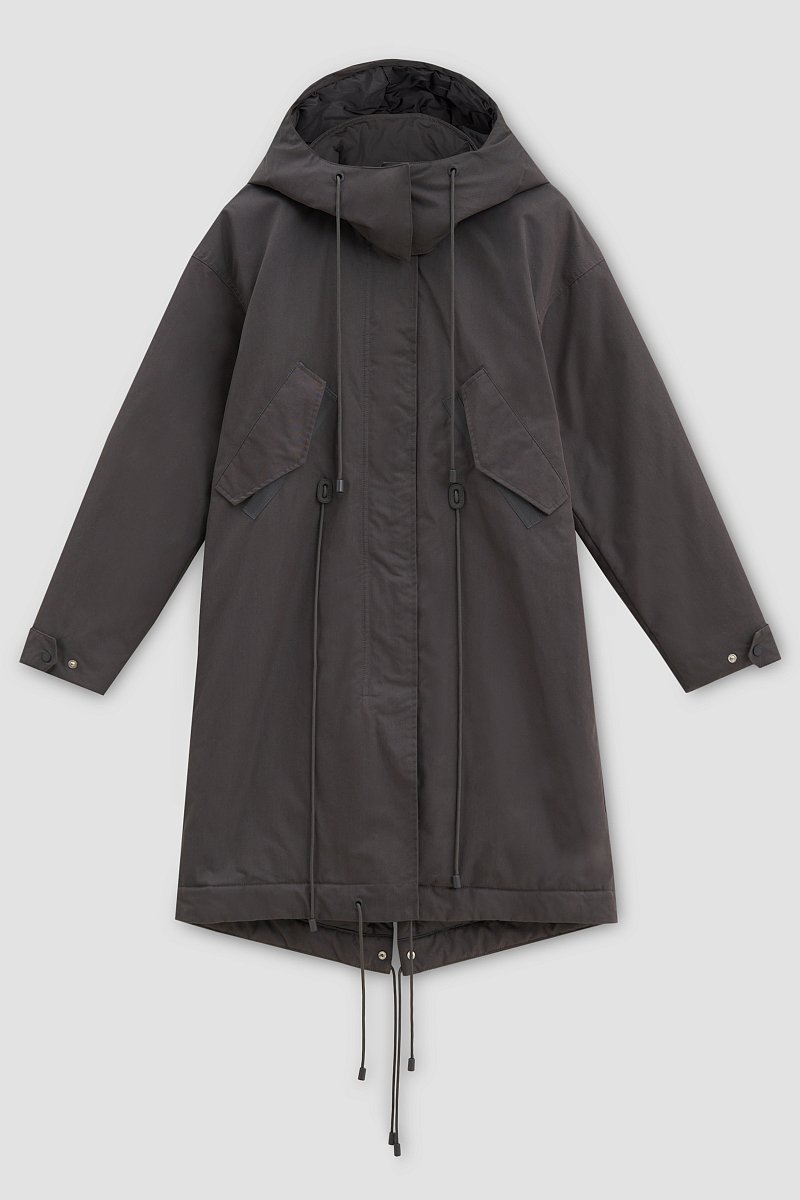 Пальто утепленное из хлопка с воротником стойкой, Модель FAD11052, Фото №7