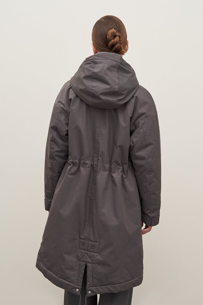 Пальто утепленное из хлопка с воротником стойкой, Модель FAD11052, Фото №5