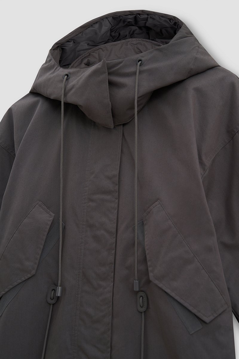 Пальто утепленное из хлопка с воротником стойкой, Модель FAD11052, Фото №6