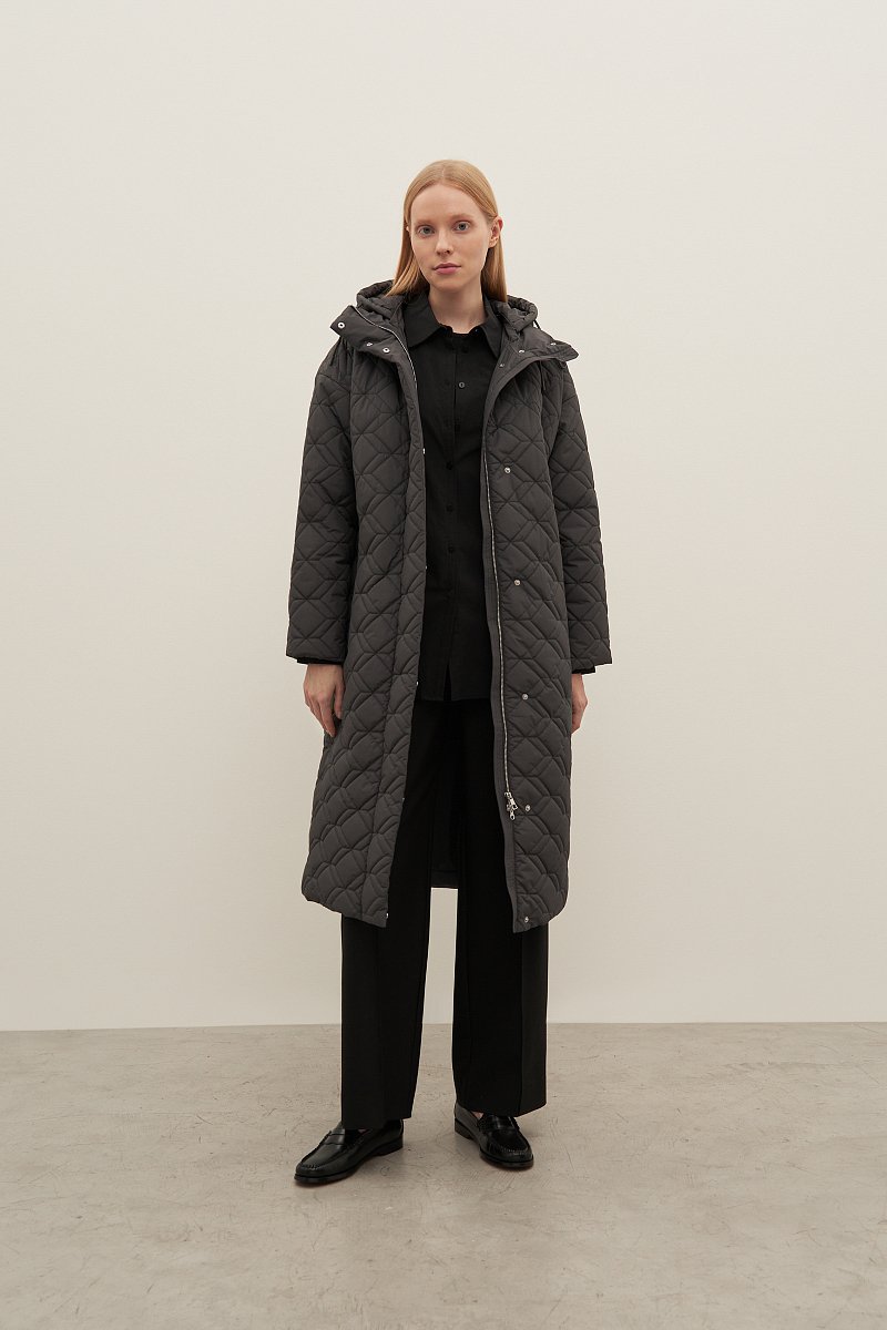Стеганое женское пальто, Модель FAD11088, Фото №2