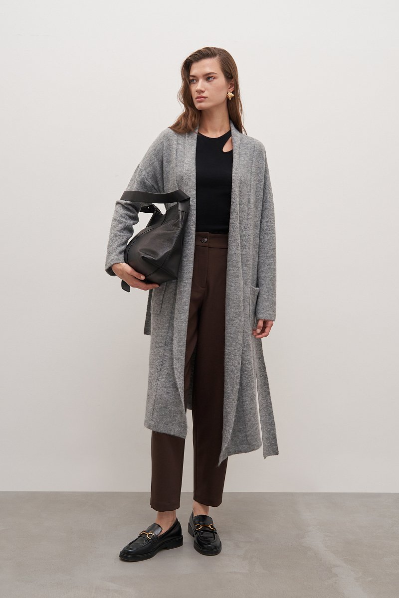 Трикотажное женское пальто, Модель FAD11104, Фото №1