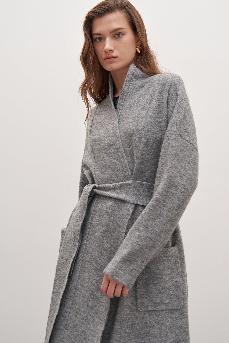 Трикотажное женское пальто, Модель FAD11104, Фото №2